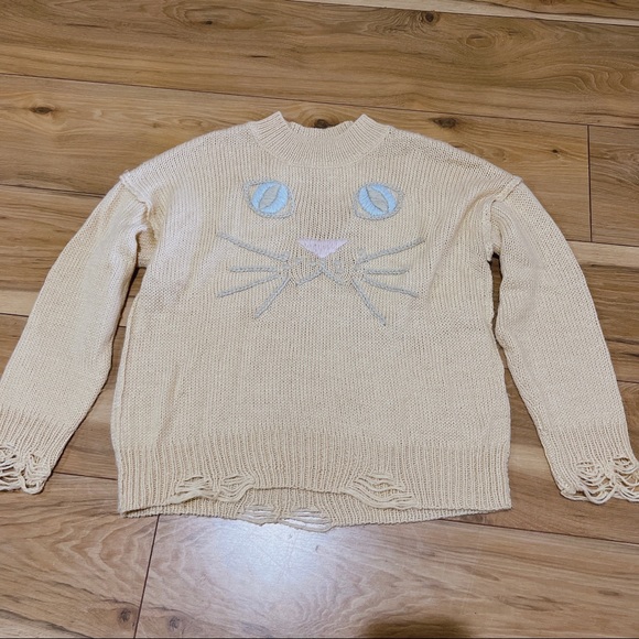 Super soft Wildfox Cat Sweater SZ XS - Picture 2 of 5